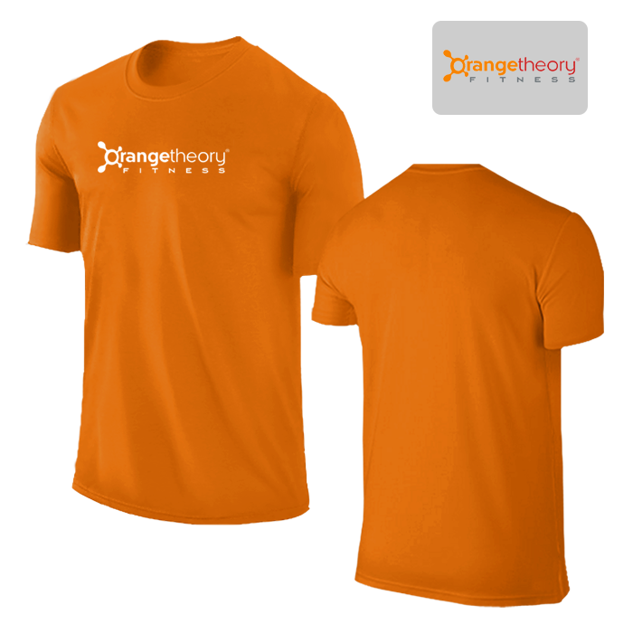 Camiseta basic naranja personalizada para gym
