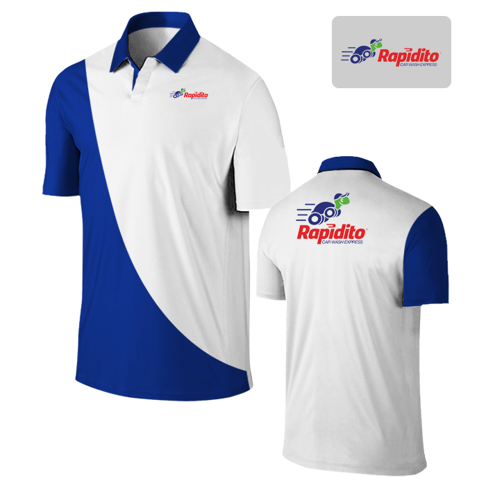 Playera Dry Fit tipo polo duofit personalizada para autolavados