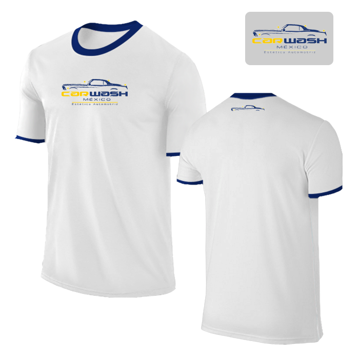Playera Dry Fit cuello redondo pro manga corta para autolavados