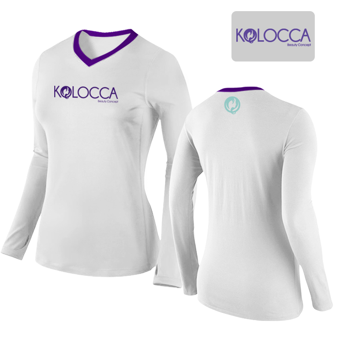 Playera dry fit cuello v personalizada para esteticas