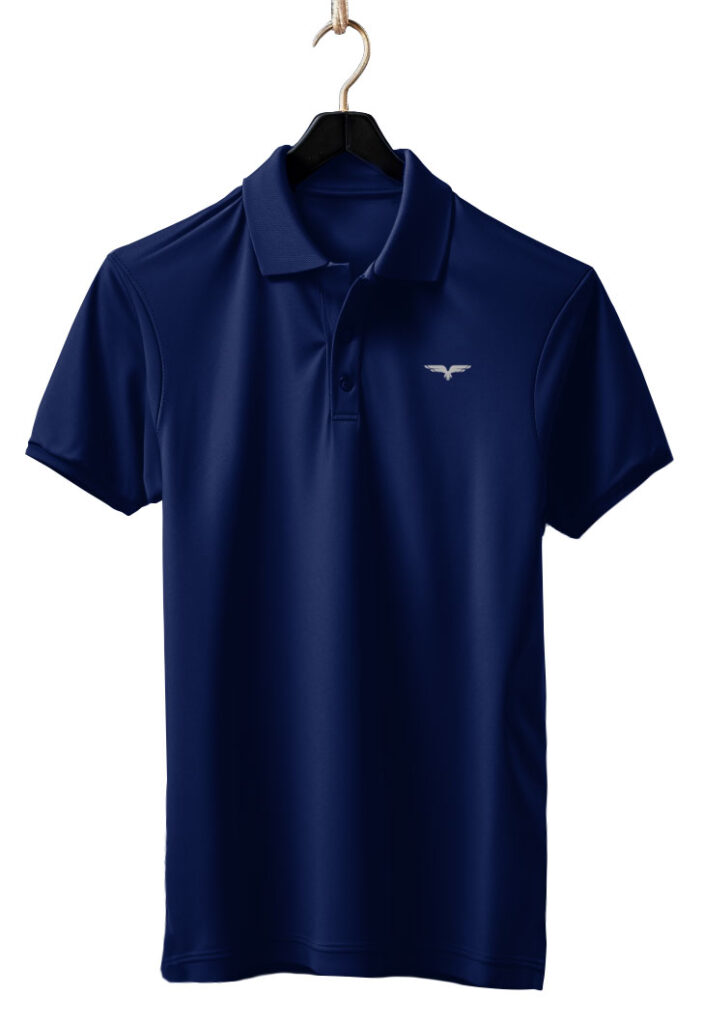 Playera tipo polo golf marino