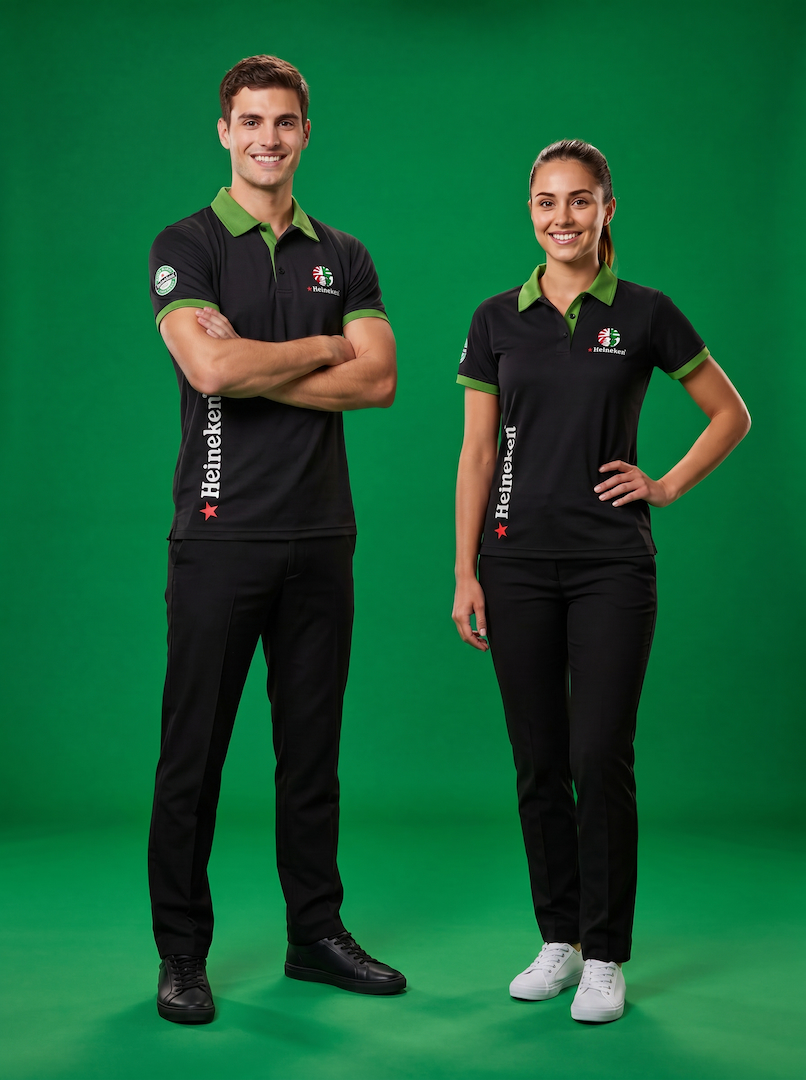 Personal de restaurante con uniformes Dry-Fit personalizados Cossetti
