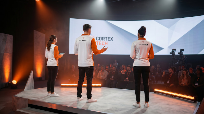 Uniformes DryFit para eventos corporativos y presentaciones con logo — Cossetti