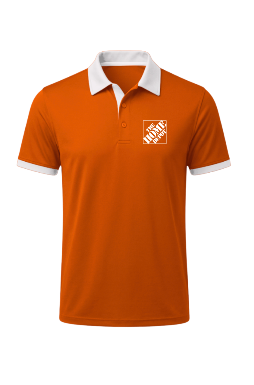 Polo DryFit corporativo personalizado con logo Home Depot — Cossetti
