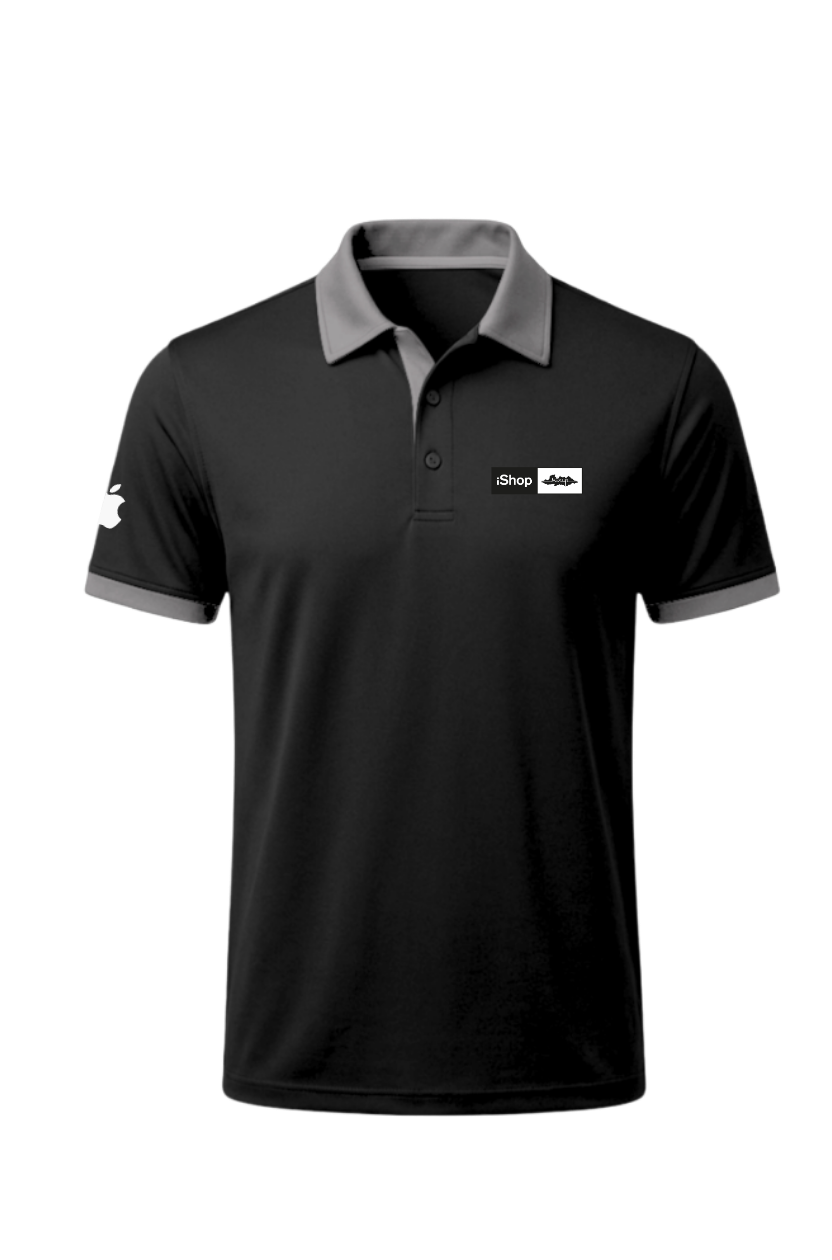 Polo DryFit corporativo personalizado con logo iShop — Cossetti