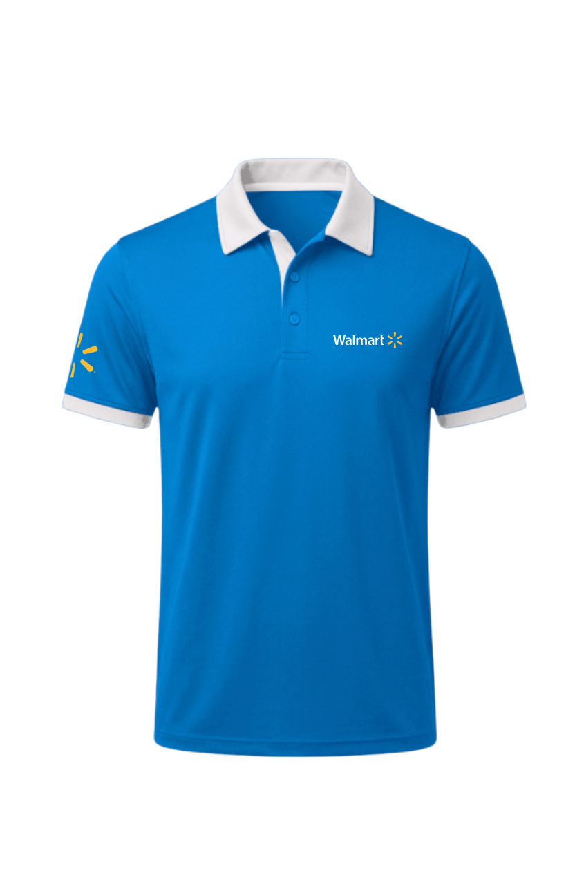 Polo DryFit corporativo personalizado con logo Walmart — Cossetti