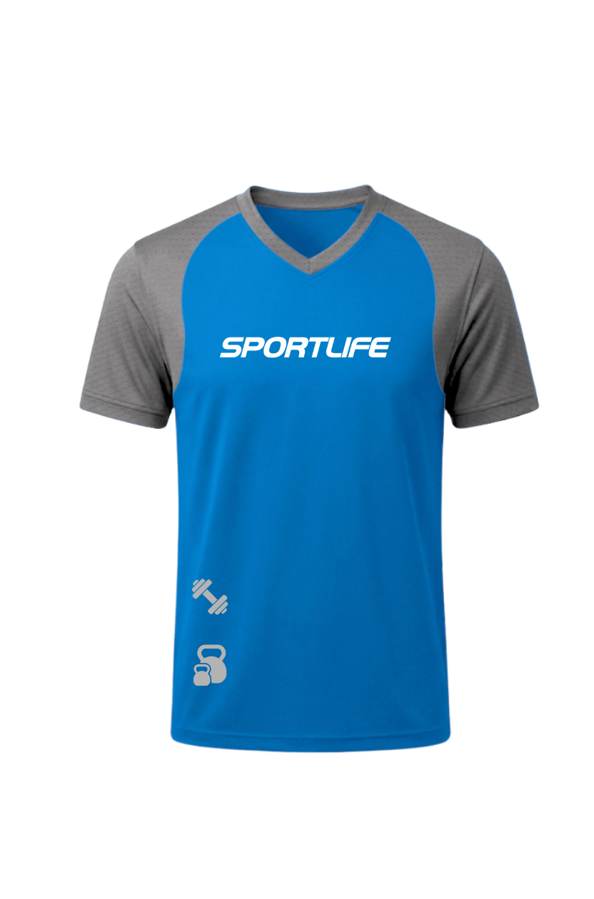 Playera DryFit personalizada para gym con logo Sport Life — Cossetti