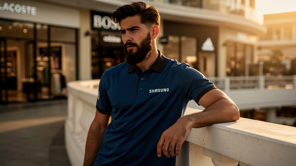 Playera Dry Fit tipo polo personalizada para hombre — Cossetti